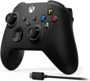 Manette Sans Fil Xbox Carbon Black + Cable Usb-C Pour Xbox Series X|S, Xbox One, Windows 10 Et Mobile