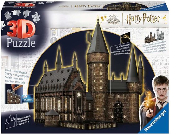 Harry Potter Château de Poudlard illuminé - La Grande Salle - Puzzle 3D [643pcs]