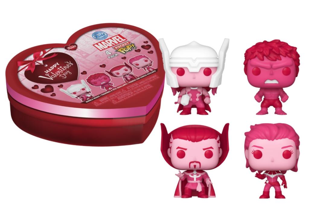 Funko Pocket Pop! 4-Pack: Marvel Classic Valentines